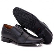 SAPATO SOCIAL COMFORT MASCULINO EM COURO PRETO 016