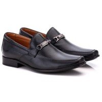 SAPATO SOCIAL COMFORT MASCULINO EM COURO PRETO 017