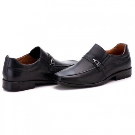 SAPATO SOCIAL COMFORT MASCULINO EM COURO PRETO 018 SAPATO SOCIAL COMFORT MASCULINO EM COURO PRETO 018