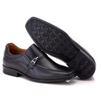 SAPATO SOCIAL COMFORT MASCULINO EM COURO PRETO 018
