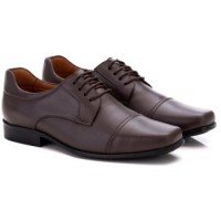 SAPATO SOCIAL COMFORT MASCULINO EM COURO CAFÉ 021