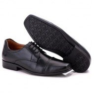 SAPATO SOCIAL COMFORT MASCULINO EM COURO PRETO 021