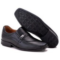 SAPATO SOCIAL COMFORT MASCULINO EM COURO PRETO 022