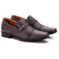 SAPATO SOCIAL COMFORT MASCULINO EM COURO CAFÉ 024