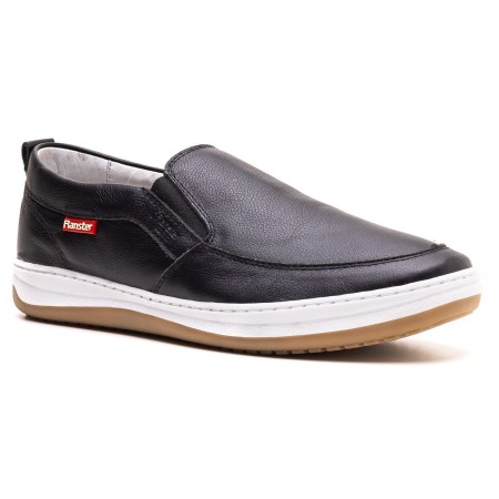 Dock-sider Slip On Masculino Couro Preto 1001