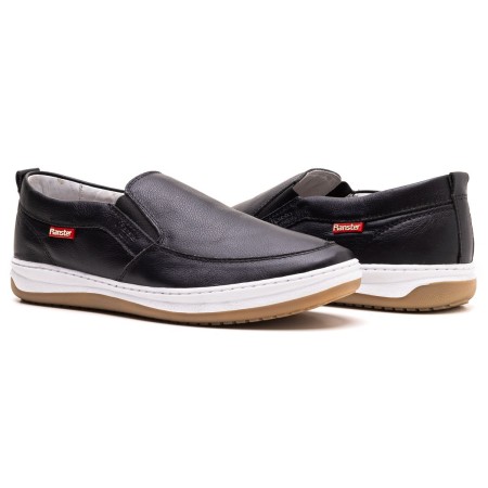 Dock-sider Slip On Masculino Couro Preto 1001