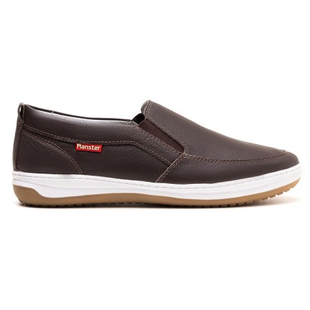 Dock-sider Slip On Masculino Couro Café 1001