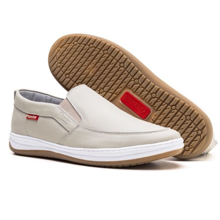 Dock-sider Slip On Masculino Couro Gelo 1001