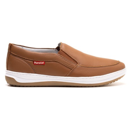 Dock-sider Slip On Masculino Couro Caramelo 1001