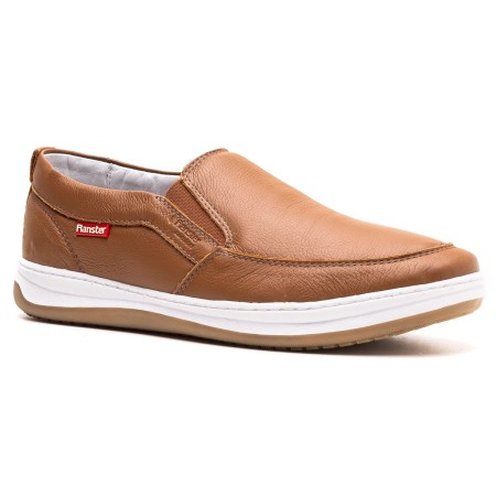 Dock-sider Slip On Masculino Couro Caramelo 1001
