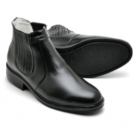 BOTA FINA EM COURO DE CANEIRO PRETO 1501P