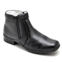 BOTA FINA EM COURO DE FLOTER PRETO 1600