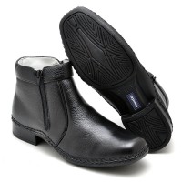 BOTA FINA EM COURO DE FLOTER PRETO 1600