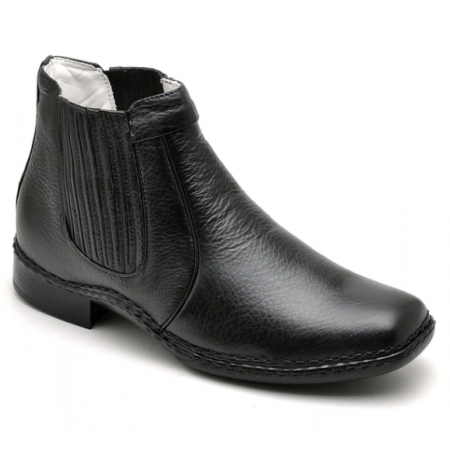 BOTA FINA EM COURO DE FLOTER PRETO 1601P BOTA FINA EM COURO DE FLOTER PRETO 1601P