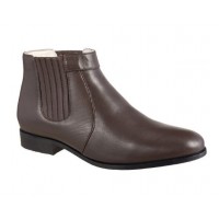 BOTA FINA EM COURO DE CANEIRO CAFÉ 1701