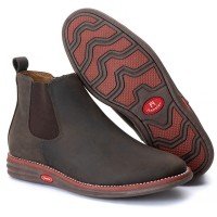 BOTA FINA EM COURO RUSTICO CAFÉ 1900C