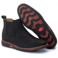 BOTA FINA EM COURO RUSTICO PRETA 1900P