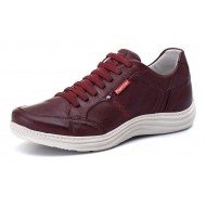 SAPATENIS CASUAL CONFORT VERMELHO BORDO 3000