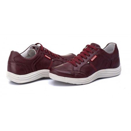 SAPATENIS CASUAL CONFORT VERMELHO BORDO 3000