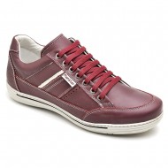 SAPATENIS CASUAL CONFORT VERMELHO BORDO 3008