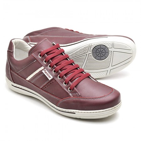 SAPATENIS CASUAL CONFORT VERMELHO BORDO 3008