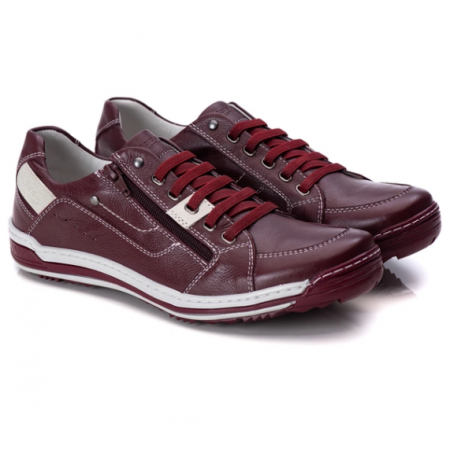 SAPATENIS CASUAL CONFORT VERMELHO BORDO 3015B