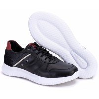 TÊNIS MASCULINO ULTRA LEVE PRETO CONFORT 3023P