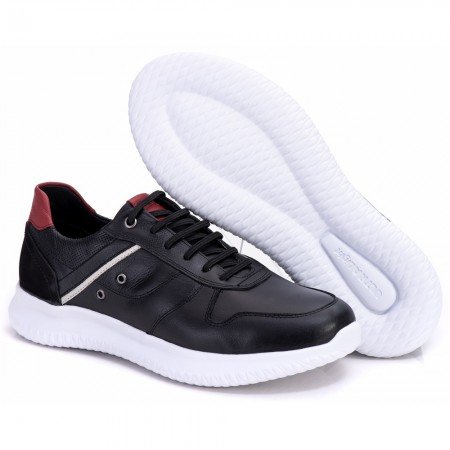 TÊNIS MASCULINO ULTRA LEVE PRETO CONFORT 3023P TÊNIS MASCULINO ULTRA LEVE PRETO CONFORT 3023P