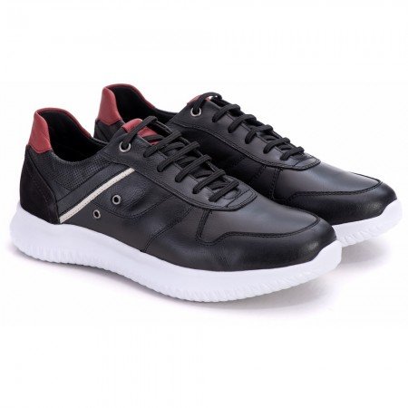 TÊNIS MASCULINO ULTRA LEVE PRETO CONFORT 3023P TÊNIS MASCULINO ULTRA LEVE PRETO CONFORT 3023P