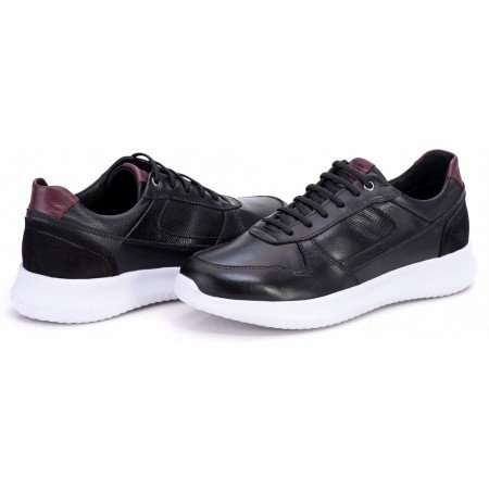 TÊNIS MASCULINO ULTRA LEVE PRETO CONFORT 3024P TÊNIS MASCULINO ULTRA LEVE PRETO CONFORT 3024P