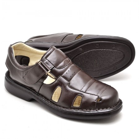 SANDÁLIA MASCULINA CONFORT CAFÉ 3601