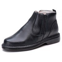 BOTINA ANTI-STRESS COURO CARNEIRO PRETA 4002P