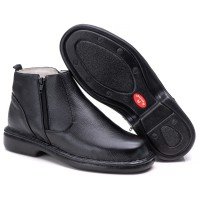 BOTINA ANTI-STRESS COURO CARNEIRO PRETA 4002P