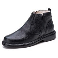 BOTINA ANTI-STRESS COURO CARNEIRO PRETA 4003P
