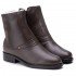 BOTINA FINA COURO CARNEIRO CAFÉ 6500C