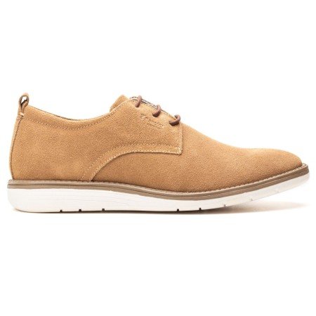 Sapatênis Masculino Couro Areia Confort 7001 Sapatênis Masculino Couro Areia Confort 7001
