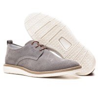 Sapatênis Masculino Couro Cinza Confort 7001 Sapatênis Masculino Couro Cinza Confort 7001