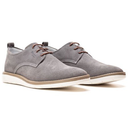 Sapatênis Masculino Couro Cinza Confort 7001 Sapatênis Masculino Couro Cinza Confort 7001