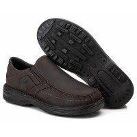 SAPATO ANTI STRESS MASCULINO EM COURO RÚSTICO CAFÉ 8005 SAPATO ANTI STRESS MASCULINO EM COURO RÚSTICO CAFÉ 8005