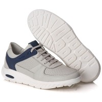 TÊNIS SNEAKER GEL MASCULINO GELO/AZUL CONFORT 9000