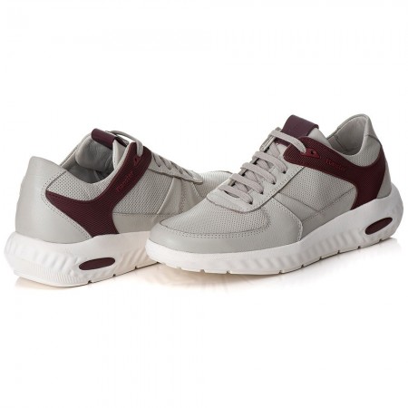 TÊNIS SNEAKER GEL MASCULINO GELO/BORDÔ CONFORT 9000 TÊNIS SNEAKER GEL MASCULINO GELO/BORDÔ CONFORT 9000
