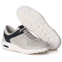 TÊNIS SNEAKER GEL MASCULINO GELO/PRETO CONFORT  9000