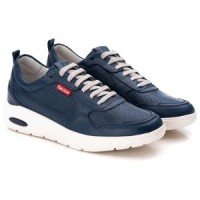 TENIS SNEAKER MASCULINO AZUL CONFORT 9001