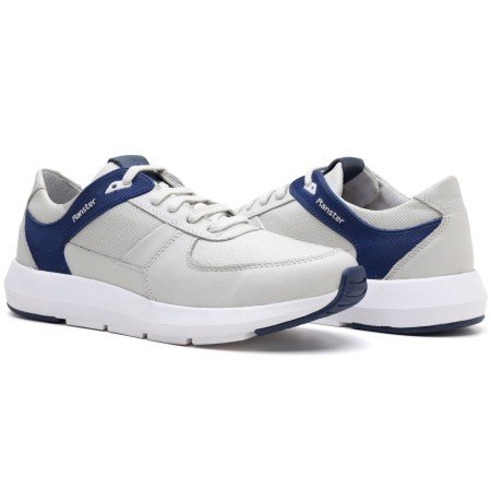 Tênis Sneaker Masculino Confort Gelo/Azul 9002 Tênis Sneaker Masculino Confort Gelo/Azul 9002