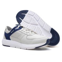 Tênis Sneaker Masculino Confort Gelo/Azul 9002