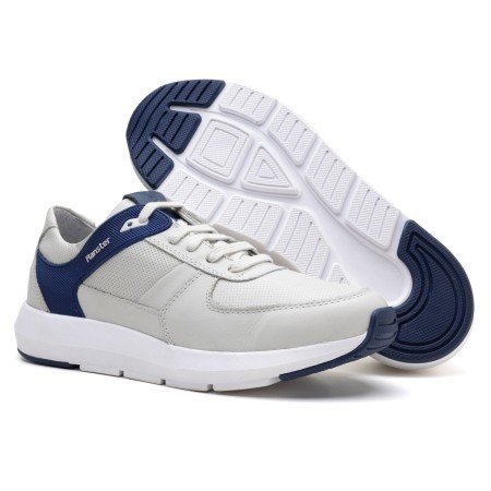 Tênis Sneaker Masculino Confort Gelo/Azul 9002 Tênis Sneaker Masculino Confort Gelo/Azul 9002