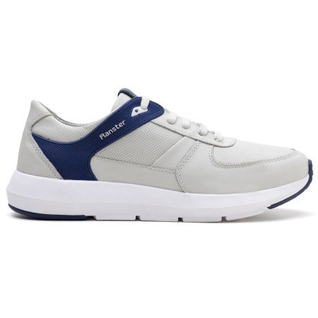 Tênis Sneaker Masculino Confort Gelo/Azul 9002 Tênis Sneaker Masculino Confort Gelo/Azul 9002
