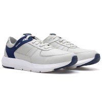 Tênis Sneaker Masculino Confort Gelo/Azul 9002