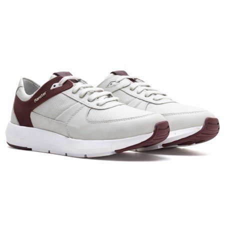 Tênis Sneaker Masculino Confort Gelo/Bordo 9002 Tênis Sneaker Masculino Confort Gelo/Bordo 9002
