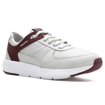 Tênis Sneaker Masculino Confort Gelo/Bordo 9002 Tênis Sneaker Masculino Confort Gelo/Bordo 9002